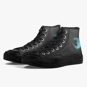 CURSED High-Top Canvas Shoes - Black
