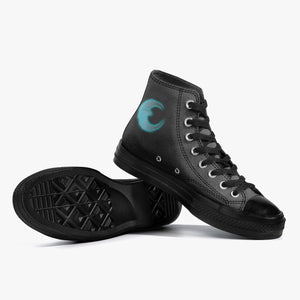CURSED High-Top Canvas Shoes - Black