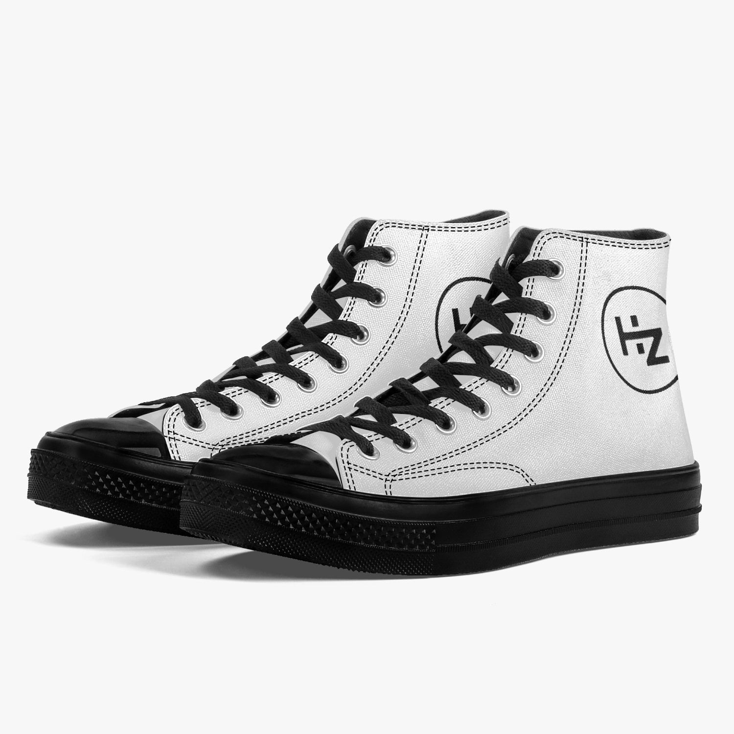 286. New High-Top Canvas Shoes - Black
