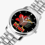 kiwi Stainless Steel Quartz Watch