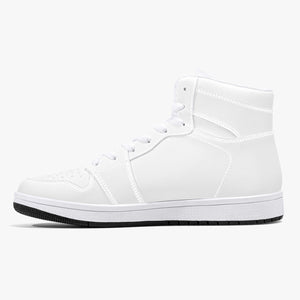 thor High-Top Leather Sneakers - White / Black