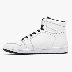 thor High-Top Leather Sneakers - White / Black
