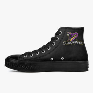 s-sv High-Top Canvas Shoes - Black