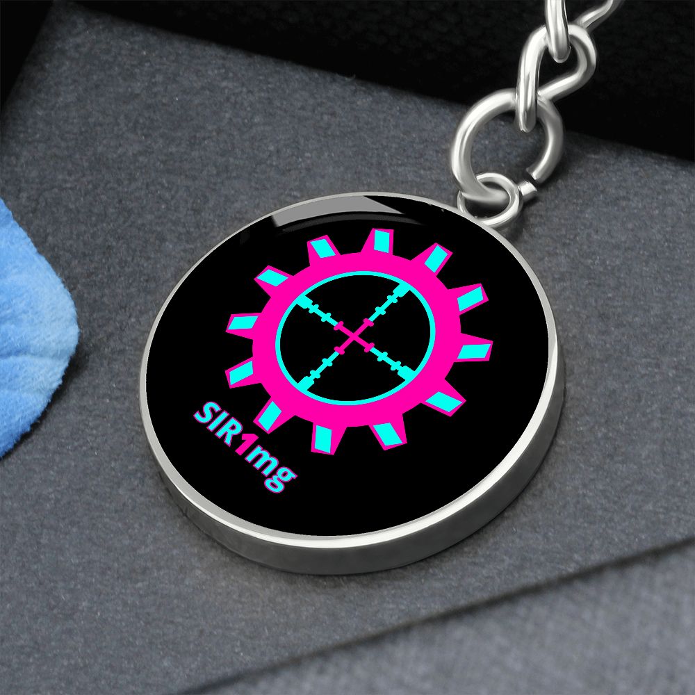 SIR1mg Engravable circle keychain
