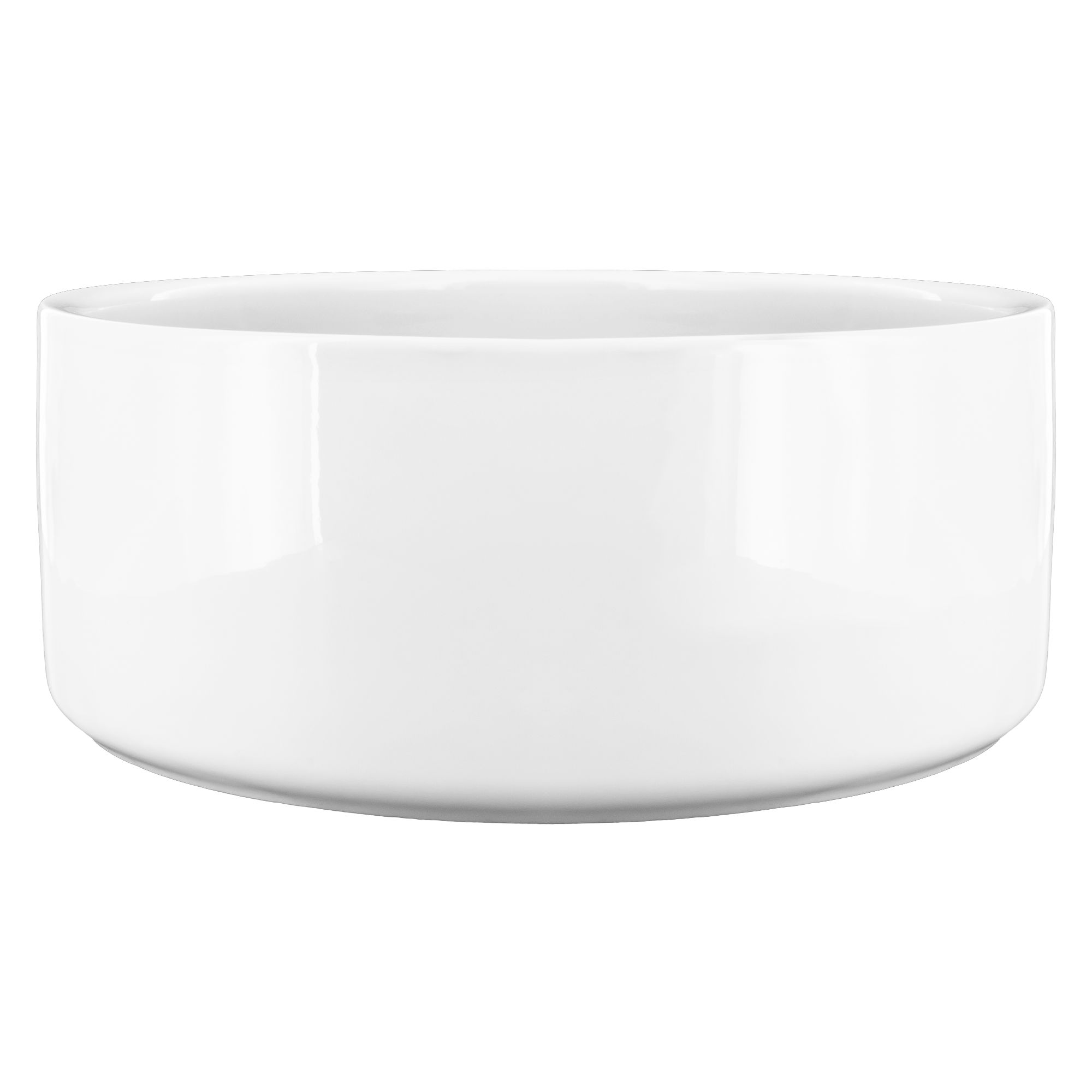 fv White Ceramic Pet Bowl