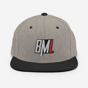 bml Embroidered Flat Brim Hat
