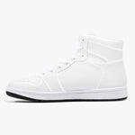 snap High-Top Leather Sneakers - White / Black