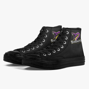 s-sv High-Top Canvas Shoes - Black