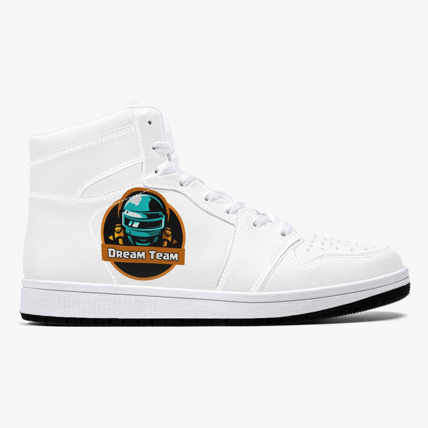 t-drt High-Top Leather Sneakers - White / Black