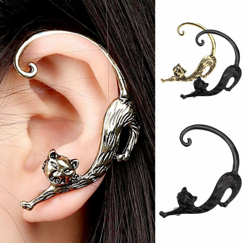 agw- Cat Bite Ear Cuff Wrap Clip Earring