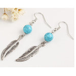 asi - SILVER TURQUOISE EARRINGS