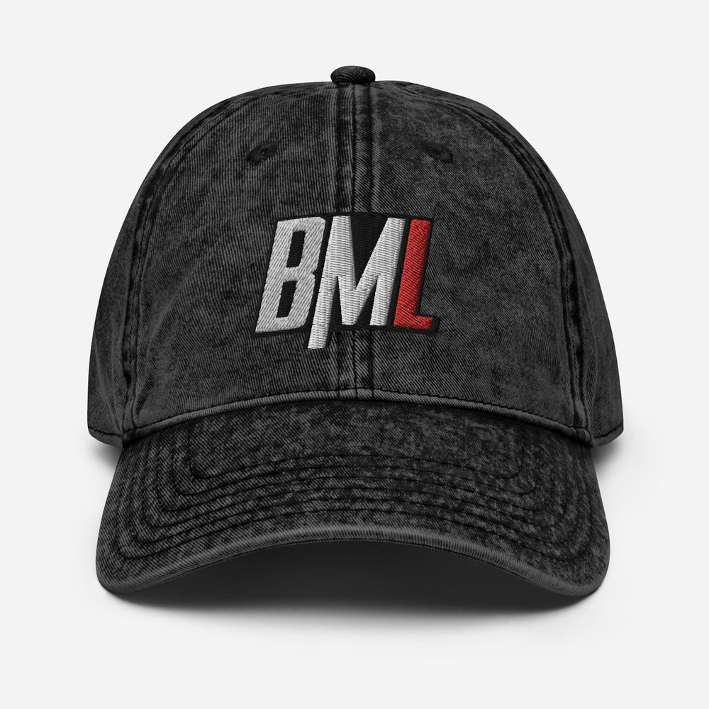 bml Embroidered Vintage Cotton Twill Cap