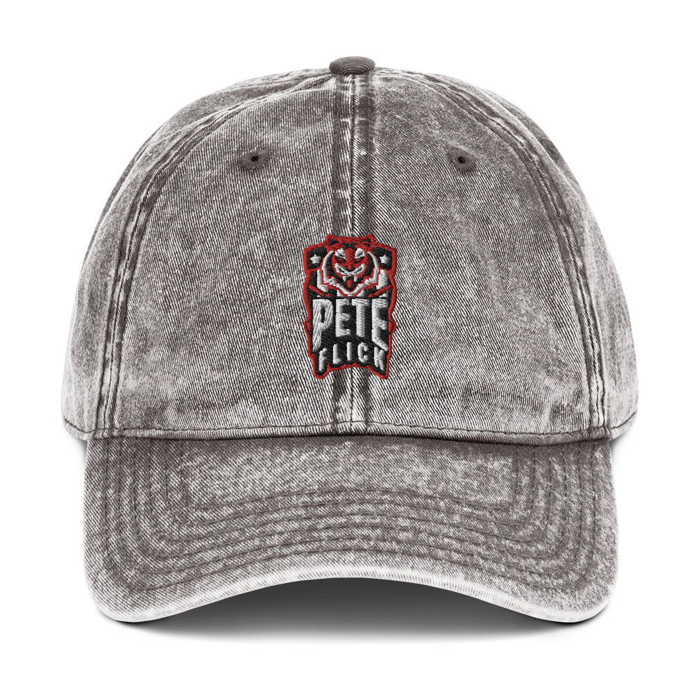 pf Embroidered Vintage Cotton Twill Cap