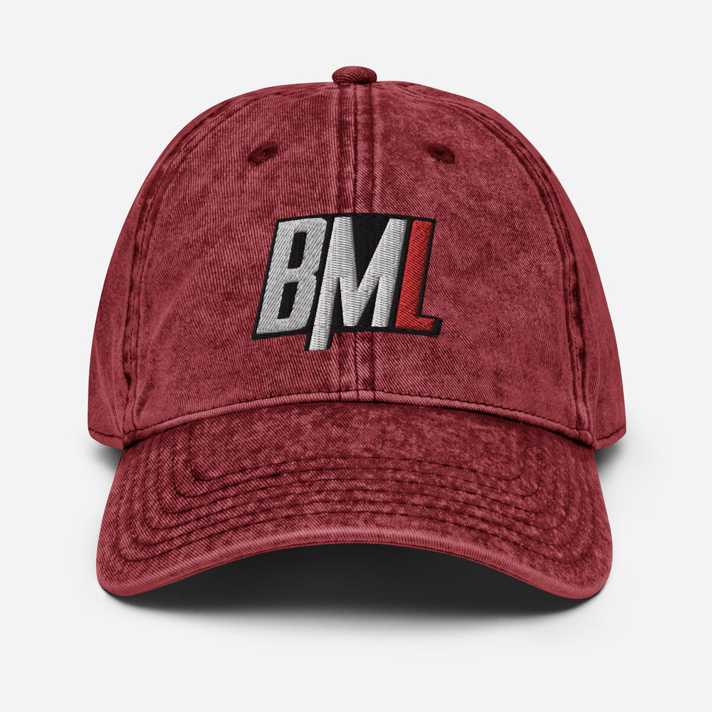 bml Embroidered Vintage Cotton Twill Cap