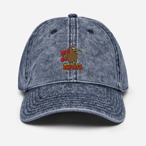 kiwi Embroidered Vintage Cap